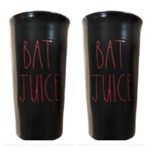 Lot of 2 Rae Dunn! Super cute! Halloween travel tumbler! Bat Juice! Brand new!